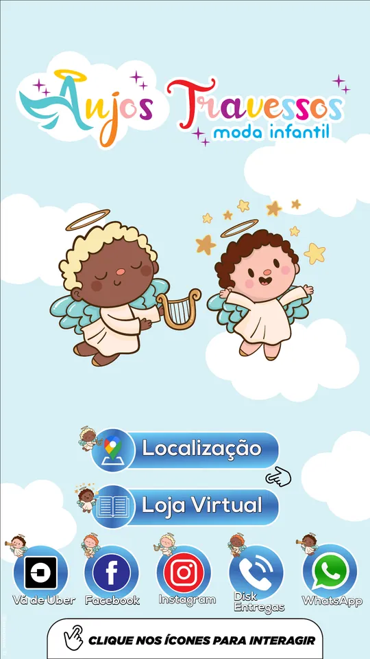 Cartão digital Anjos Travessos