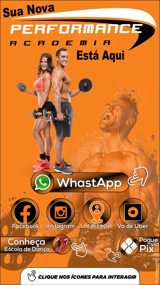 Cartão digital Performance Academia